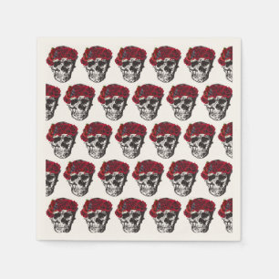 Tot de dood ons scheidt Rode Rozen Bruiloftstaart Servet