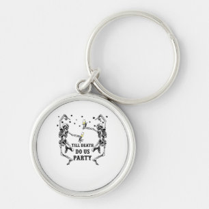 Tot de dood ons scheidt Skelet Bruidsmeisje Thema Sleutelhanger