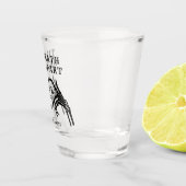 Tot de dood ons scheidt Skelet Hart Hand Trouwdag Shot Glas (Rechts)