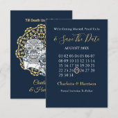 Tot de dood ons scheidt Suiker Schedels Trouwen Save The Date (Voorkant / Achterkant)