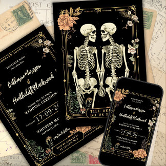 Tot de dood ons scheidt | Tarot bruiloft uitnodigi Kaart