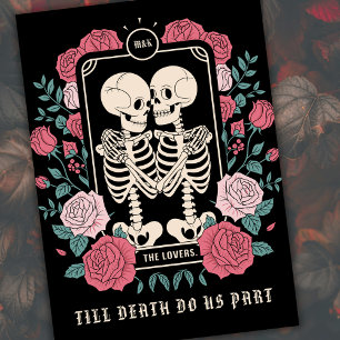 Tot de dood ons scheidt Tarot Liefhebbers Goth Huw Kaart