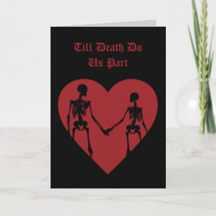 Tot de Dood Ons Scheidt Valentijnsdagkaart Rood Bedankkaart