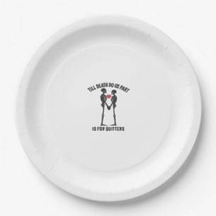 Tot de dood ons scheidt valentijnsdesign papieren bordje