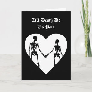 Tot de dood ons scheidt Valentijnskaart Wit Bedankkaart