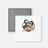 Tot de dood ons scheidt Valentijnskelet Klassiek  Magneet (Voorkant / Achterkant)