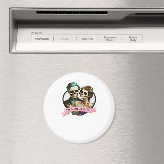 Tot de dood ons scheidt Valentijnskelet Klassiek Magneet (Insitu (Vaatwasser))