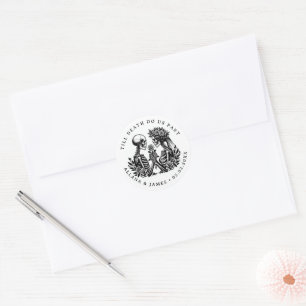 Tot de dood ons scheidt van Gothic Ronde Sticker