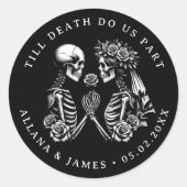 Tot de dood ons scheidt van Gothic Ronde Sticker (Voorkant)