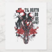 Tot de dood ons scheidt  wijn etiket (Enkel label)