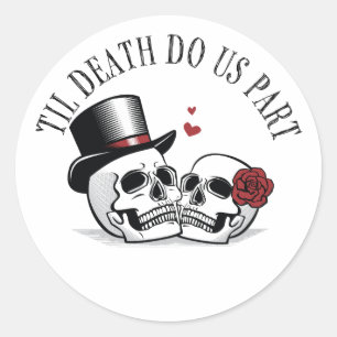 Tot de dood ons scheidt Witte sticker