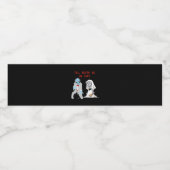 Tot de dood ons scheidt Zombie Bruiloft Halloween Waterfles Etiket (Enkel label)