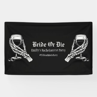 Tot de Dood Ons Scheidt Zwarte Gotische Meisjesuit Spandoek