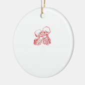 Tot de dood ons uit elkaar doet (rood transparant) keramisch ornament (Links)