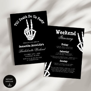 Tot de dood ons verjaart Bachelorette Party Kaart