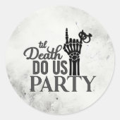 Tot de dood ronde sticker (Voorkant)