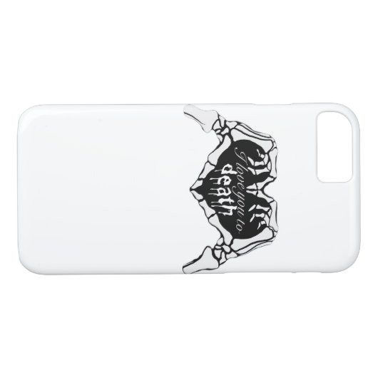 Tot de dood - Skelet Hand Hart Case-Mate iPhone Case (Achterkant (Horizontaal))