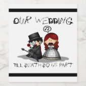 Tot de dood... wijn etiket (Enkel label)