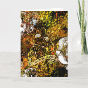 Tot de doodstraf in Gold met gedicht binnen Kaart