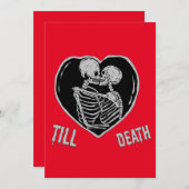 Tot de emo goth Valentijnsdag sterft Feestdagenkaart (Voorkant / Achterkant)