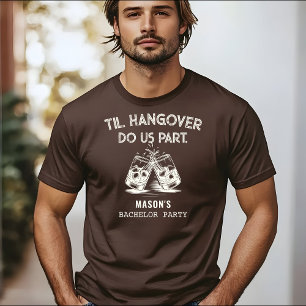 Tot de kater ons scheidt Grappig vrijgezellenfeest T-shirt