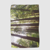 Tot de sequoia's in de ochtend golfhanddoek (Voorkant)
