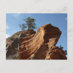Tot de top van Angels Landing in Zion National Par Briefkaart