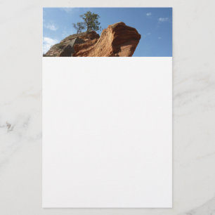 Tot de top van Angels Landing in Zion National Par Briefpapier