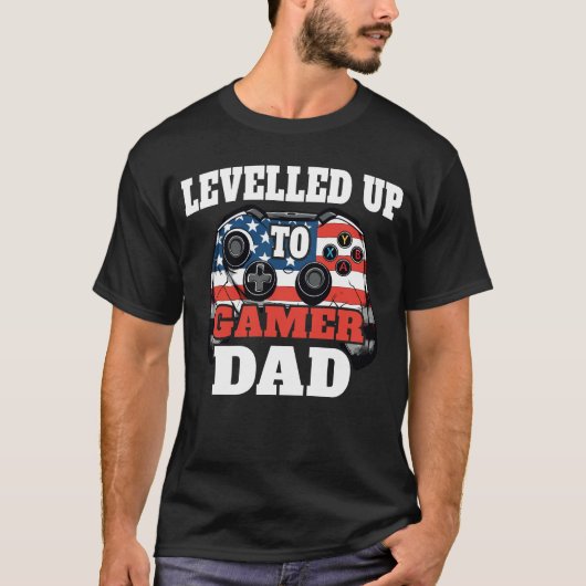 Tot Gamer Dad: American Flag Controller T-shirt (Voorkant)