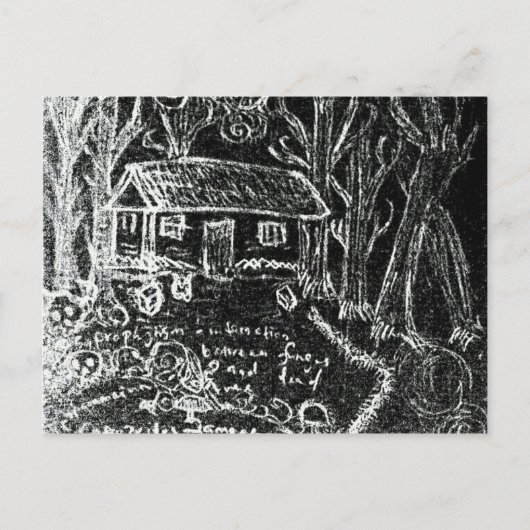 tot het gelukkige einde of het gebroken hart briefkaart (Voorkant)