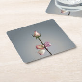 Tot het laatste blad... vierkante kartonnen onderzetter (Schuin)