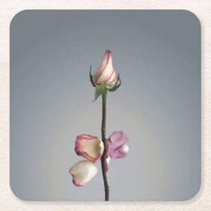 Tot het laatste blad... vierkante kartonnen onderzetter