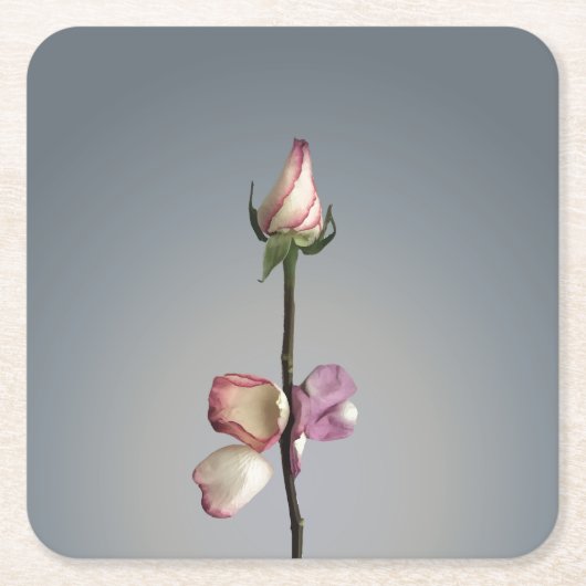 Tot het laatste blad... vierkante kartonnen onderzetter (Voorkant)