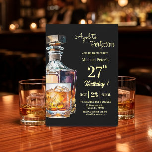 Tot in de perfectie gerijpte mannen 27ste whisky-v kaart