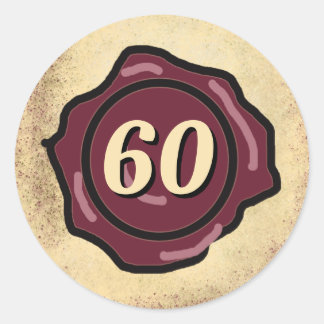 Tot in de perfectie verjaardagsfeest wijnproeverij ronde sticker