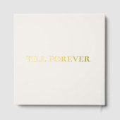 Tot in eeuwigheid Mr Mrs. | Luxe Gold Ecru bruilof Gastenboek (Achterkant)
