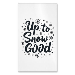 Tot Kerstmis is het leuk, grappige winter sneeuwvl Magnetisch Visitekaartje