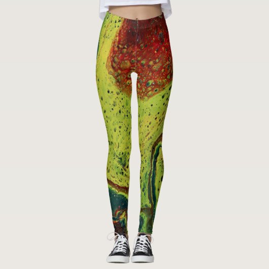 Tôt Le Matin 3 Leggings Abstraits Dynamiques (Devant)