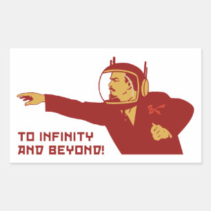 Tot oneindig en verder rechthoekige sticker