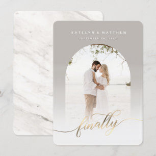 Tot slot de gouden lichte Grijze Band van het Manu Save The Date