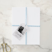 Tot slot de Minimale Foto van het Weddenschap spar Cadeaulabel (Met Touw)