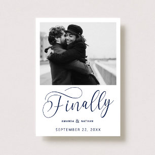 Tot slot de Minimale Foto van het Weddenschap spar Save The Date