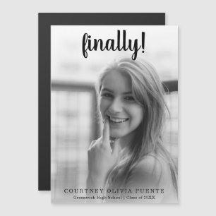 Tot slot het Moderne Afstuderen van de Foto van he Magnetische Uitnodiging