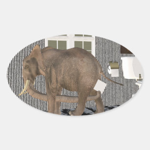 Tot slot Housebroken Ovale Sticker