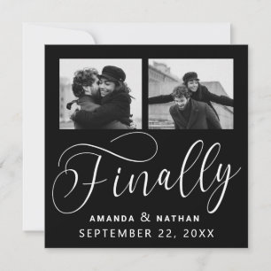 Tot slot Minimalistisch Weddenschap 2 Foto sparen  Save The Date