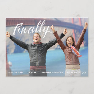 Tot slot sparen de Datum Roos Gold Kleurde Stripe Save The Date