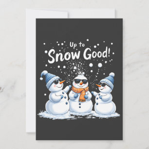 Tot Sneeuw Goed Grappige Sneeuwman Kerstmis Kaart
