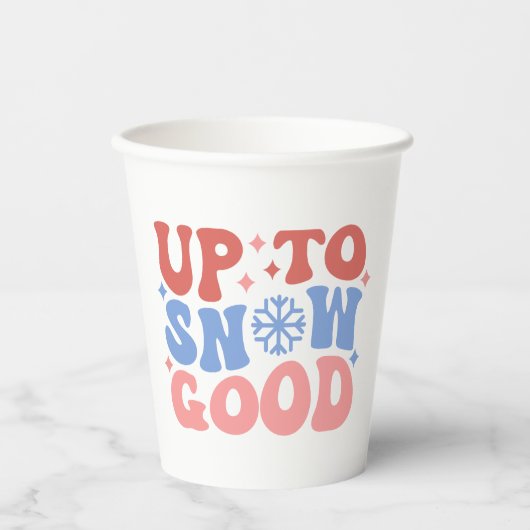 Tot Sneeuw Goed - Leuk Winter Design Papieren Bekers (Voorkant)