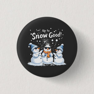 Tot sneeuw goed ronde button 3,2 cm