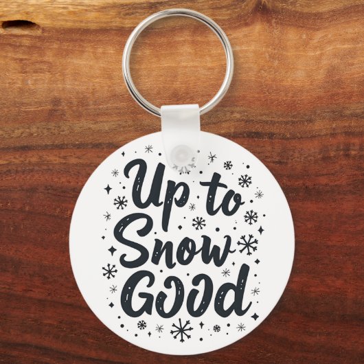 Tot Sneeuw Goede Grappige Winter Sneeuwvlok Kerstm Sleutelhanger (Voorkant)